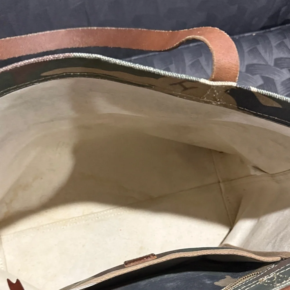 Madewell Camo Canvas bag Leather Handles - Picture 4 of 6